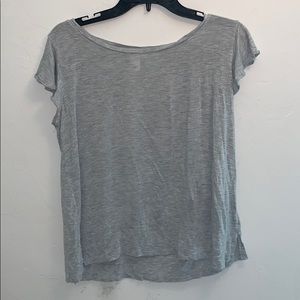 H&M Gray Ruffle Sleeve Tee
